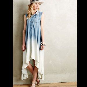 Holding Horses Dip Dye Chambray High-Low Dress